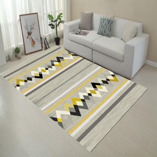 European Simple Carpet Living Room Tea Table Geometric patterns Nordic Household Bedroom Office Carpet Customizable Blanket CL12