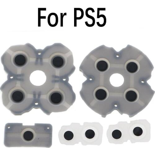 JCD 10Sets Silicone Buttons Controller For PS5 Silicone Conductive Rubber Adhesive Button Pad Keypads