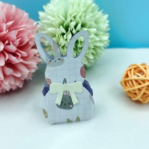 Rabbit Box Cutting Die Frame Branch Fustelle Metal Dies For Scrapbooking Album Paper Cards Decorative Crafts Embossing Folders