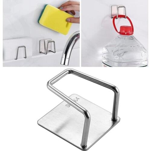 Kitchen Stainless Steel Sponges Holder Sink Sponges Drain Drying Rack Bathroom Organizer Waterproof Save Space