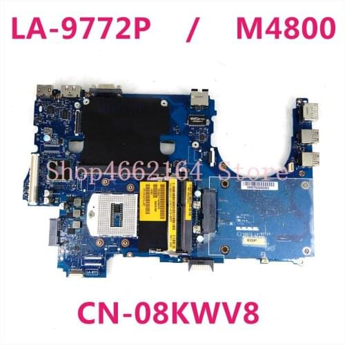 Laptop Motherboard For DELL Precision M4800 Mainboard CN-08KWV8 08KWV8 LA-9772P SR17C DDR3