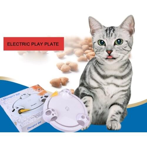 HOT SELLING Toys for Cats Electric Cat Toy Games Turntable Crazy Play Plate Cat Catching Mouse Doggs Products for Pets Supplies