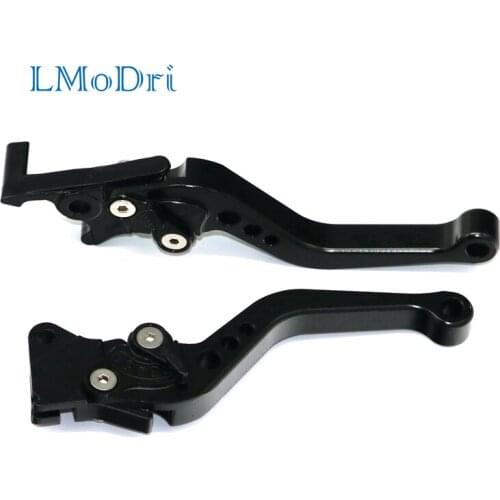LMoDri Moped Motorcycle Modified Accessories GY6 Brake Lever Adjustable CNC Disc/Drum Hand Brake-horns