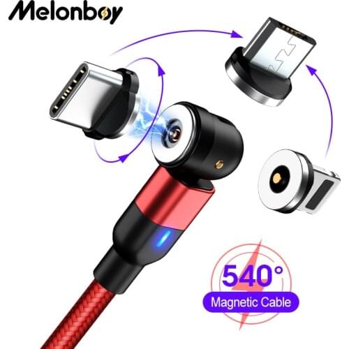 Roating Magnetic Cable 3m Long Micro USB Type C Phone Cable For Huawei Charging Cord Wire For Samsung Magnet Charger 1m 2m
