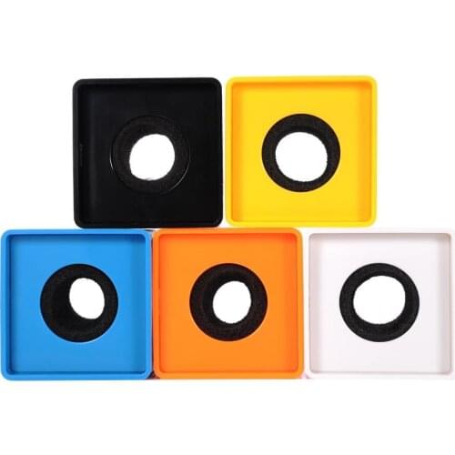 High Quality 40mm Hole TV crew interview Microphone Square Cube Shaped Logo Flag Station ABS material