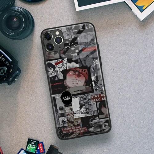 Eraser Head My Hero Academia Soft Silicone for IPhone Se 6s 7 8 Plus X XR XS 11 12 Mini Pro Max Glass TPU Phone Case Cover Shell