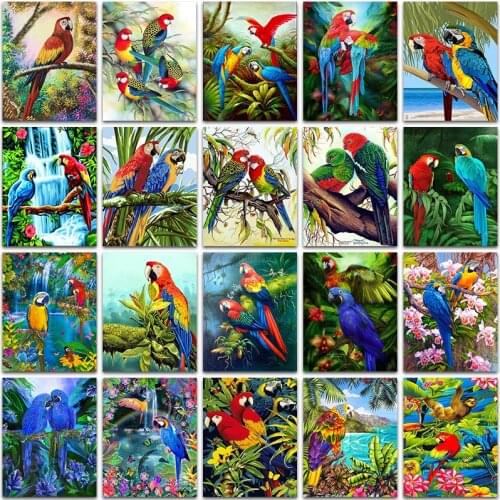 5D Diamond Painting Kit Paint Cartoon Animals parrot Full Square&Round Diamond mosaic Diamond embroidery Cross stitch home decor