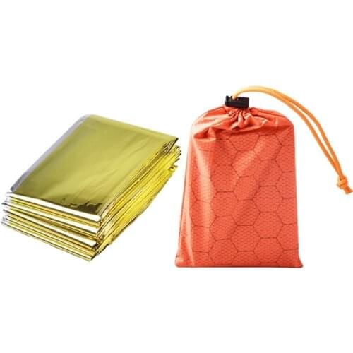 Outdoor Emergency Sleeping Bag Emergency First Aid Sleeping Bag PE Aluminum Film Tent For Outdoor Camping And Hiking Sun Protec