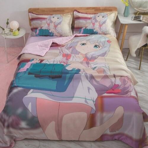 2021 New Soft Summer Quilts Izumi Sagiri Printed Patchwork Duvet Soft Cool Comforter Flower BedSpread