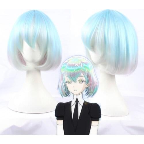 Anime Land of the Lustrous Houseki no Kuni Diamond Short Bob Cosplay Wig Synthetic Hair Halloween Costume Party Play Wigs