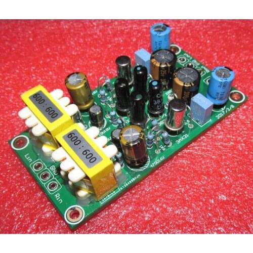 Full germanium tube amplified split element pre-stage headphone amplifier board LG218E, permalloy signal transformer input