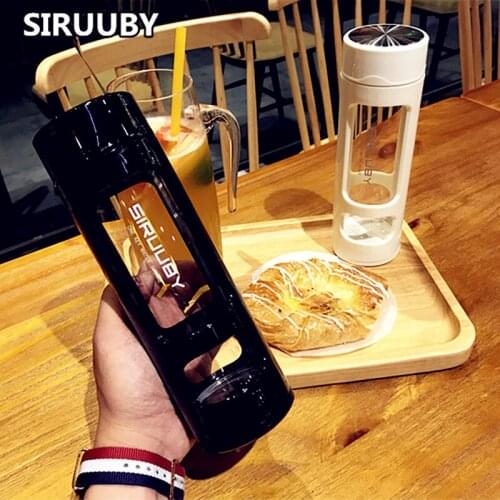 2017 portable travel mug Car Glass tea infuser bottle Heat-resistant tea infuser mug