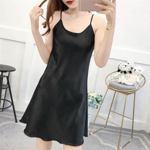 Sanderala Sexy Women Mini Sleepdress Deep V Plus Size Backless See Through Sleeveless Nightgown Summer Lingerie Sleepwear