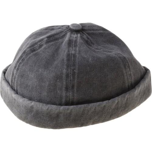 Vintage Street Dance Hip Hop Hat Adjustable Brimless Melon Beanie for Unisex