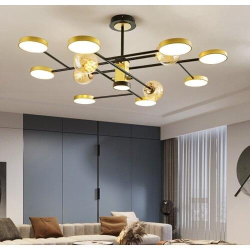 Modern Living Room Chandelier New Nordic Luxury Dining Room Bedroom Study Chandelier Creative Simple Home Hotel Lamps