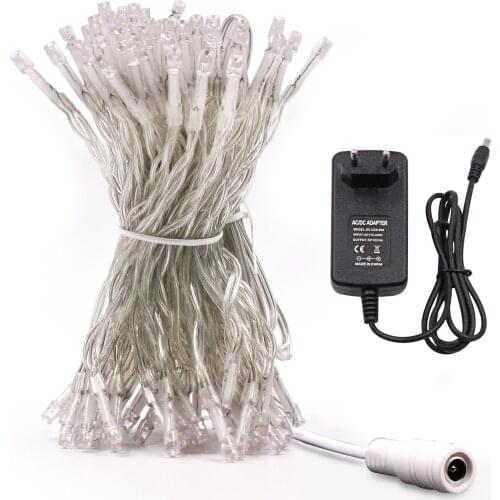 10m 20m LED String Fairy Light 12V DC Garden Christmas Wedding Party Xmas Decor String Lights 100LED 200LED UK/EU/AU/US Adapter