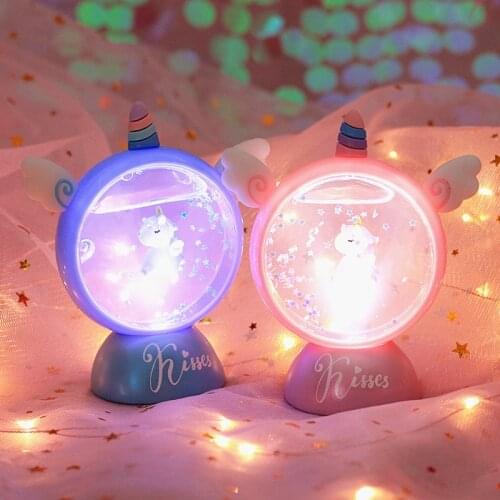 LED Table Lamp Unicorn Small Decorative Cartoon Night Light for Babies Girls Bedroom Birthday Gift