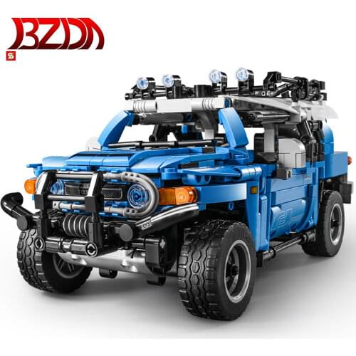 BZDA Car Bricks Toys Technic Mechanical land ROver blocks Sports Car Building Blocks Off-Road Vehicle Pull Back Car Boy Toys