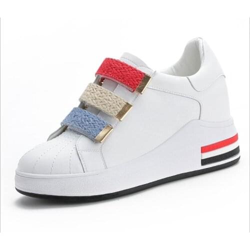 Woman flock concise Breathable heels shoes wedges lace-up spring and autumn pumps shallow Soft comfortable women Casual shoes