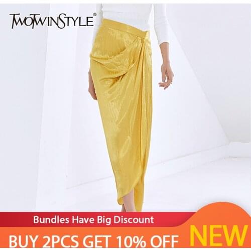 Женские юбки карандаш TWOTWINSTYLE China At AliExpress