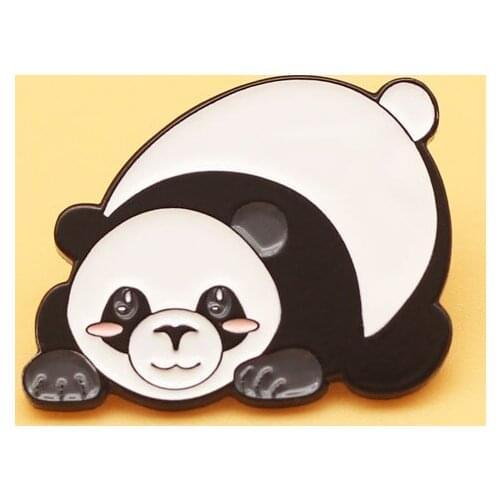 Lovely animal alloy enamel badge Cartoon panda brooch women fashion Wear your shirt with a collar pin
