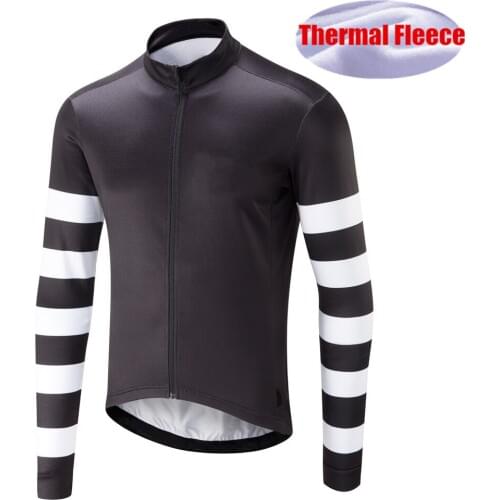 Winter Thermal Fleece Men Long Sleeve Cycling Jersey Outdoor Mountain Cycling Clothing Bike Jacket Jersey Maillot Ropa Ciclismo