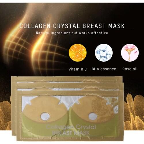 Gold Collagen Bigger Pleura Mask Breast Enhancer Firming Flexibility Bust Enlargement Breast Augmentation Moisturizing Pleura
