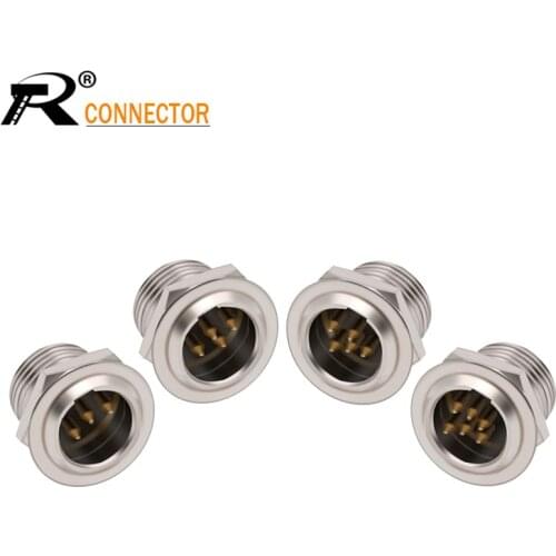 1pc Mini XLR 3 4 5 Pin Male Chassis Panel Socket Plug Small XLR Audio Microphone MIC Connector