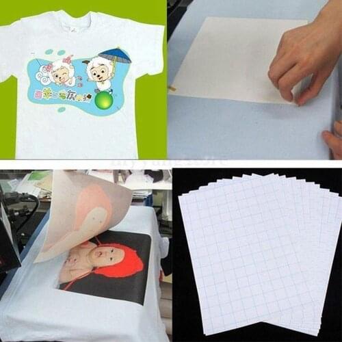 10Pc DIY T-Shirt Transparent Hot Transfer Paper Printing Vinyl Graphics Application Tape Decal Sticker Crafts Material Garments