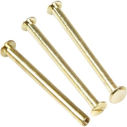 10pcs M5*55 Plated Copper Account Screw Rivet /Book Screw / Album Sample Book Docking Cook Pin M5 Hardware