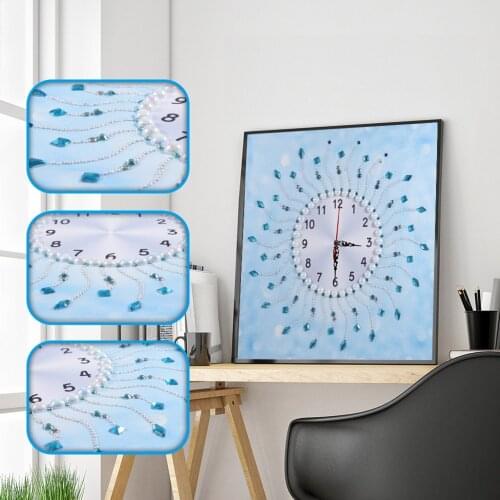 2019 New DIY Diamond Embroidery Blue Flower Special Shaped Diamond Painting Rhinestone Sale Home Decor 35x35cm