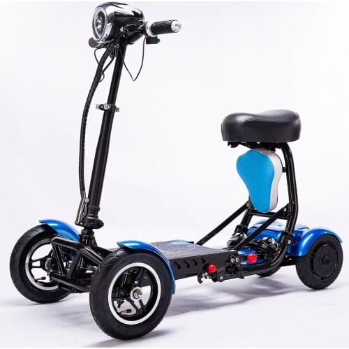 2020 Four wheel two seat mobility folding electric bicycle scooter mini smart kids folding electric scooters bike for adult