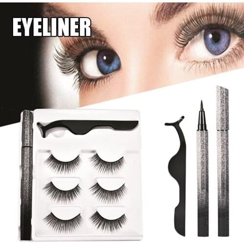 High Quality 3 pair of Reusable Eyelash Stickers Set Waterproof and Long Lasting Self-Adhesive Gift for Women and Girlfriend