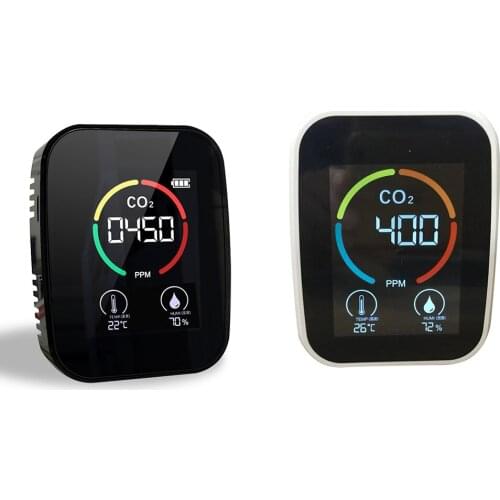 3 in 1 Portable CO2 Meter Temperature Humidity Sensor Tester Air Quality Monitor Analyzer Carbon Dioxide Gas TVOC Detector