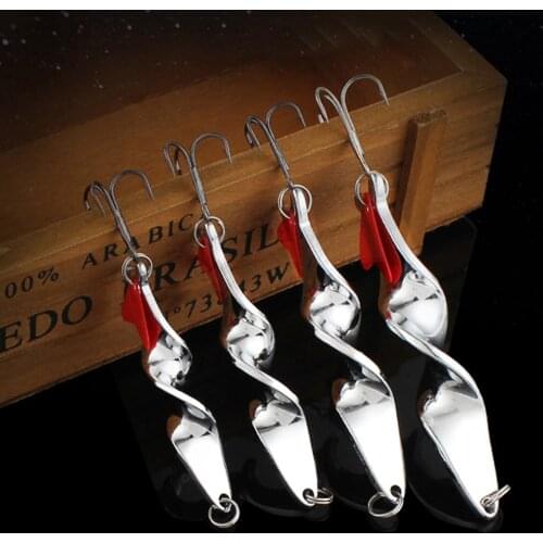 50Pcs 360 Rotation Metal Spinner Spoon Fishing Lures Long Shot Trout Hard Bait Sequins Artificial Baits for Fish 10g 14g 21g 28g