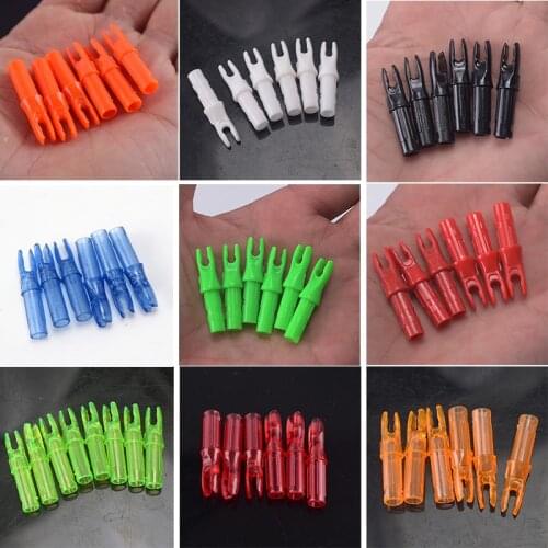 50PCS 10-Colors Arrow Internal DIY Nocks for ID 6.2mm Shaft Archery Carbon Fiberglass Arrow Nocks