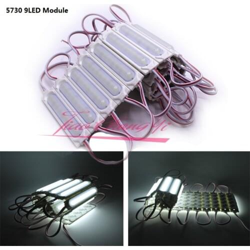 5730 9LED COB LED 160 degrees Module Cool white light DC12V IP67 waterproof lighting 20PCS