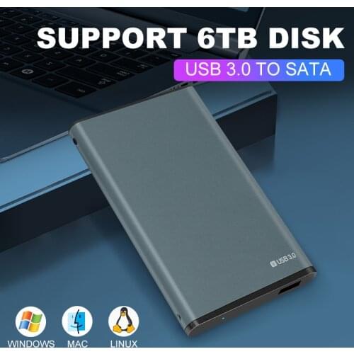 Aluminum USB 3.0 to SATA 2.5" External Hard Drive Enclosure Adapter Ultra Slim Hard Disk Case Housing For 2.5 Inch HDD/SSD