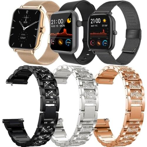 Stainless Steel Diamond Strap For Colmi P8 Plus Bracelet Band For Colmi P9 Plus P10 P12 V31 V11 V23 Pro Watchband 20mm Wristband