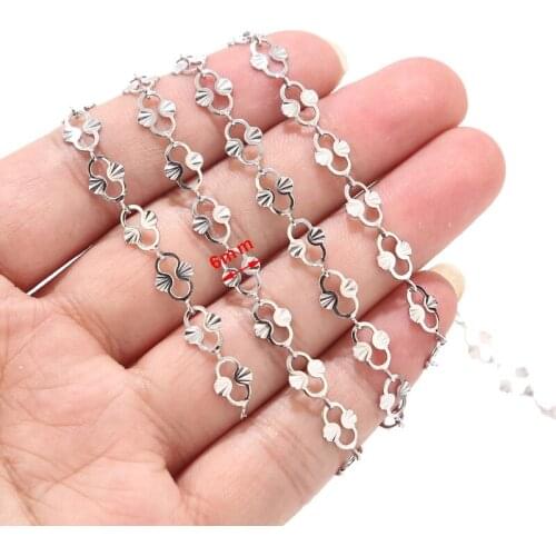 New style 6mm width Stainless Steel Chains Findings Fit for Jewelry craft Making &DIY