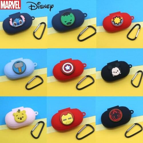 Marvel Cartoon Earphone Case For Samsung Galaxy Buds / Buds+ Silicone Wireless Bluetooth Earphone Case With Hook