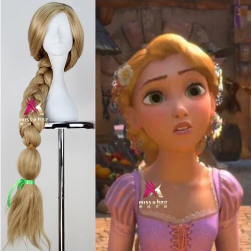 Girls Rapunzel Wig Childrens Braids Gift for Birthday Party Holloween Cosplay Supply Kids Falsa Hair Princess Plaits Wig