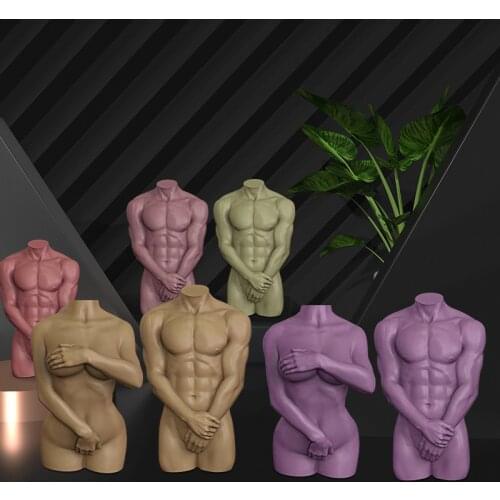 DIY Silicone Body Candle Mold 3D Body Silicone Resin Casting Mold Candle Wax Epoxy Make Soap Mould Craft home decoration suppli