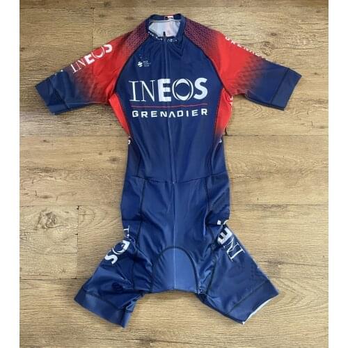 LASER CUT Skinsuit 2021 INEOS Grenadier TEAM Bodysuit SHORT Cycling Jersey Bike Bicycle Clothing Maillot Ropa Ciclismo