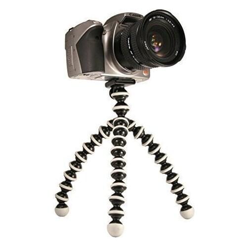 M-Size Octopus Stylish Portable Sturdy and Adjustable Tripod Stand Holder for Digital SLR Cameras Cellphone Phone Grey and Black