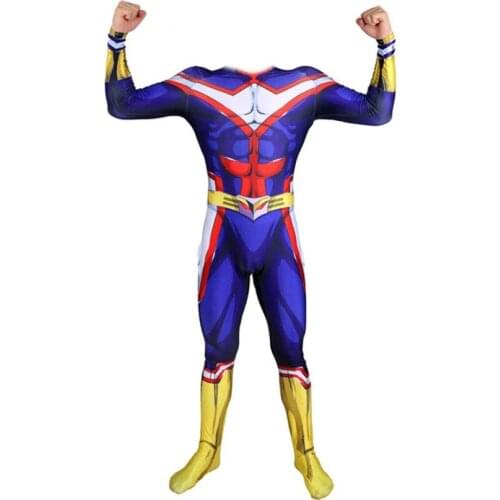 NEW Anime My Hero Academia All Might kids tights Jumpsuits Cosplay Fighting Uniform Halloween One For All Costume accessory