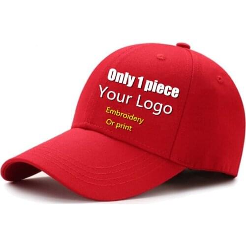 New adult cotton Print or embroidery DIY logo baseball caps Women men Custom logo AD Flat hip hop hat Snapback hats gorros