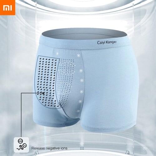 New Xiaomi Mijia Modal Antibacterial Mens Underpants Granular Massage Mens Boxer Shorts Large Size Underpants Sports Underwear