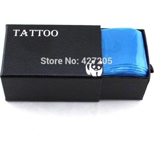New Safety 100pcs/box Transparent Blue Disposable Hygiene Tattoo Machine Clip Cord Covers Bags Supply Free Shipping