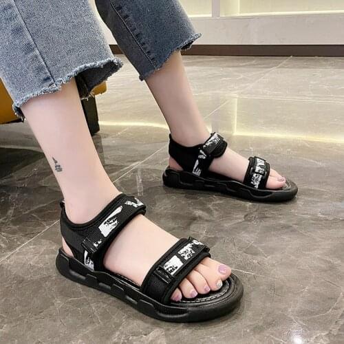 Soft-Soled Comfortable Beach Sandals Summer New Wild Flat-Soled Sports And Leisure Plus Size 40 Womens Shoes